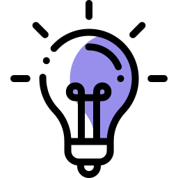 Lampadina di idea per ricerca